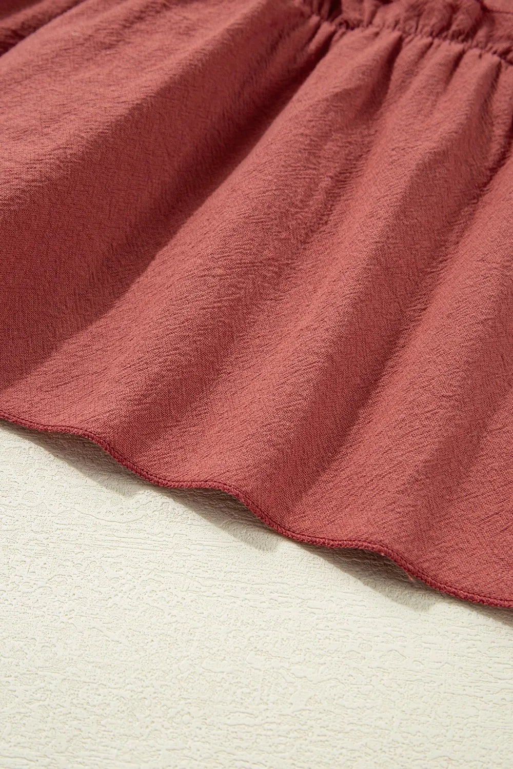 Ruffled Smocked Cap Sleeve Mini Dress