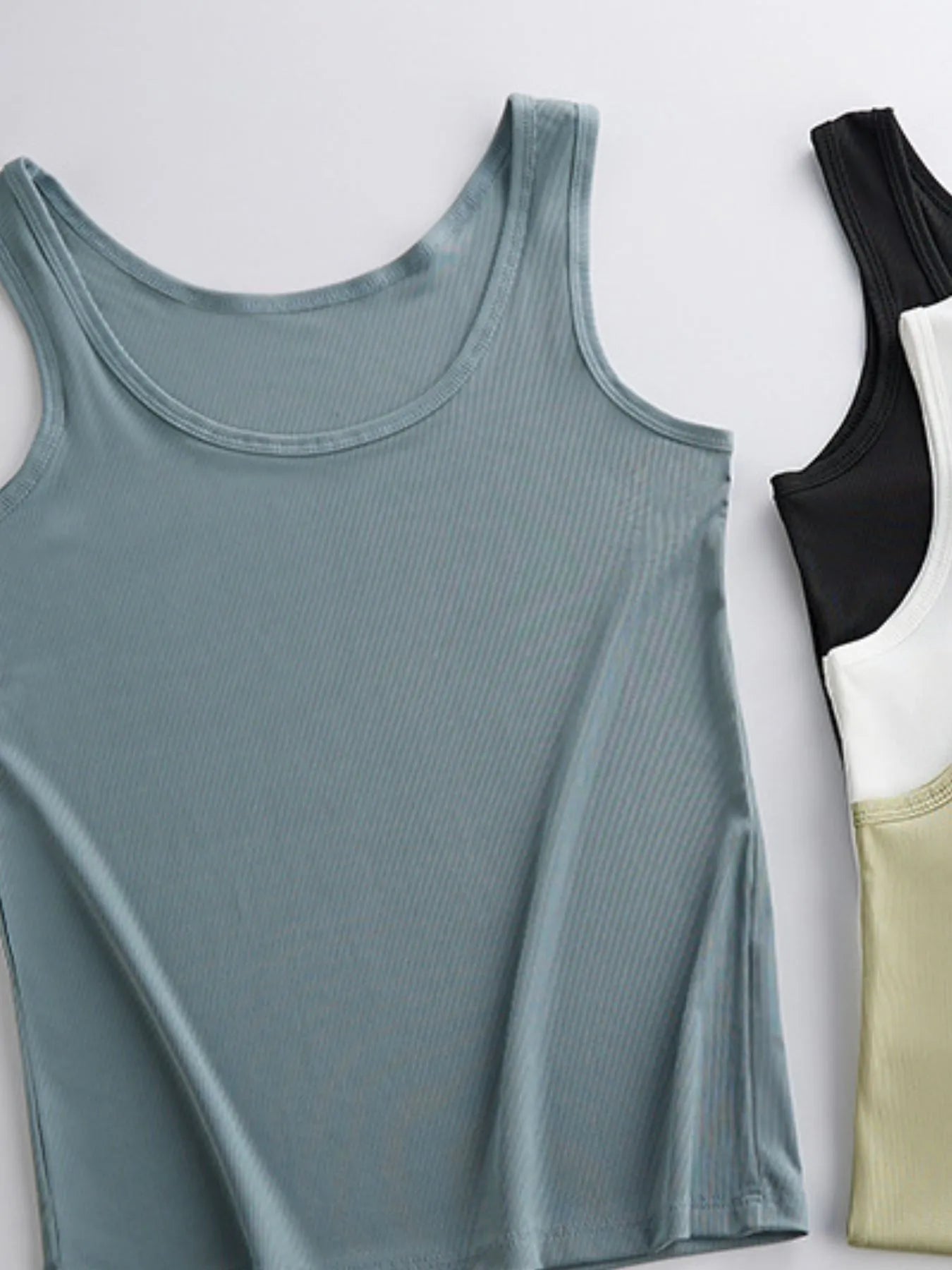 Curve Appeal Ribbed Scoop Neck Tank