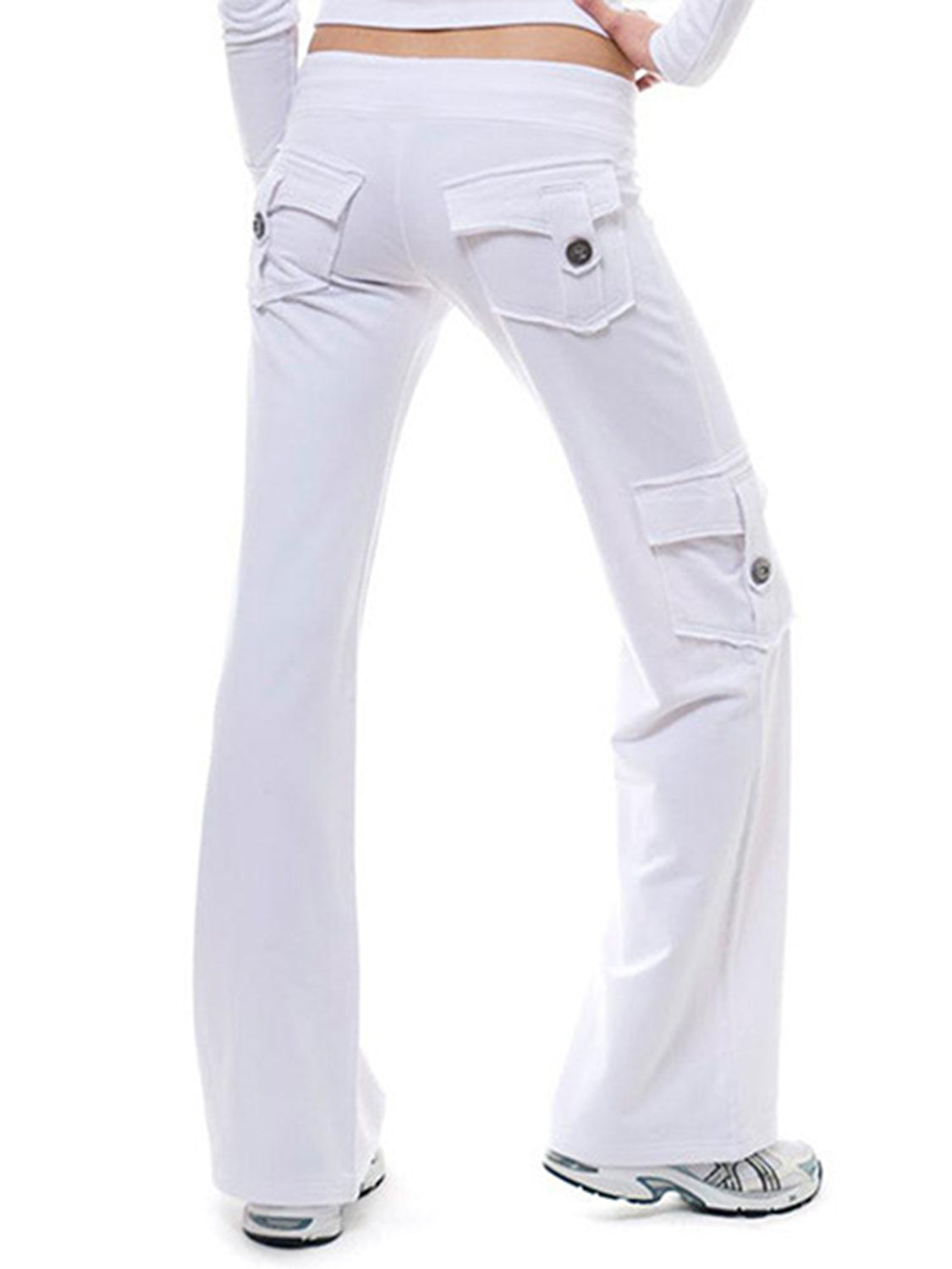 Mid Waist Pants Pockets
