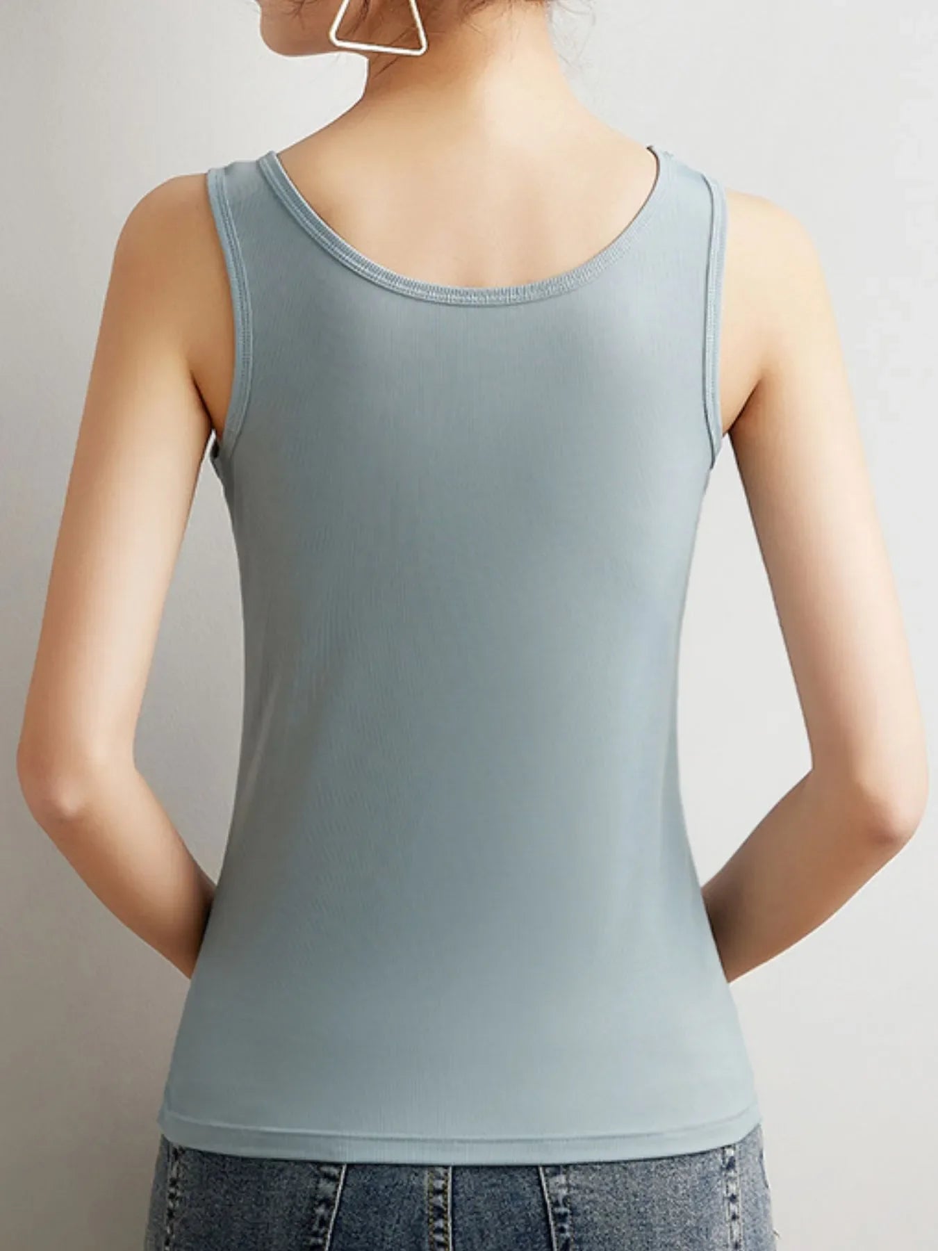 Curve Appeal Ribbed Scoop Neck Tank