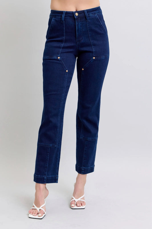 Curvy Fit Workwear Knee Patch Jeans DK