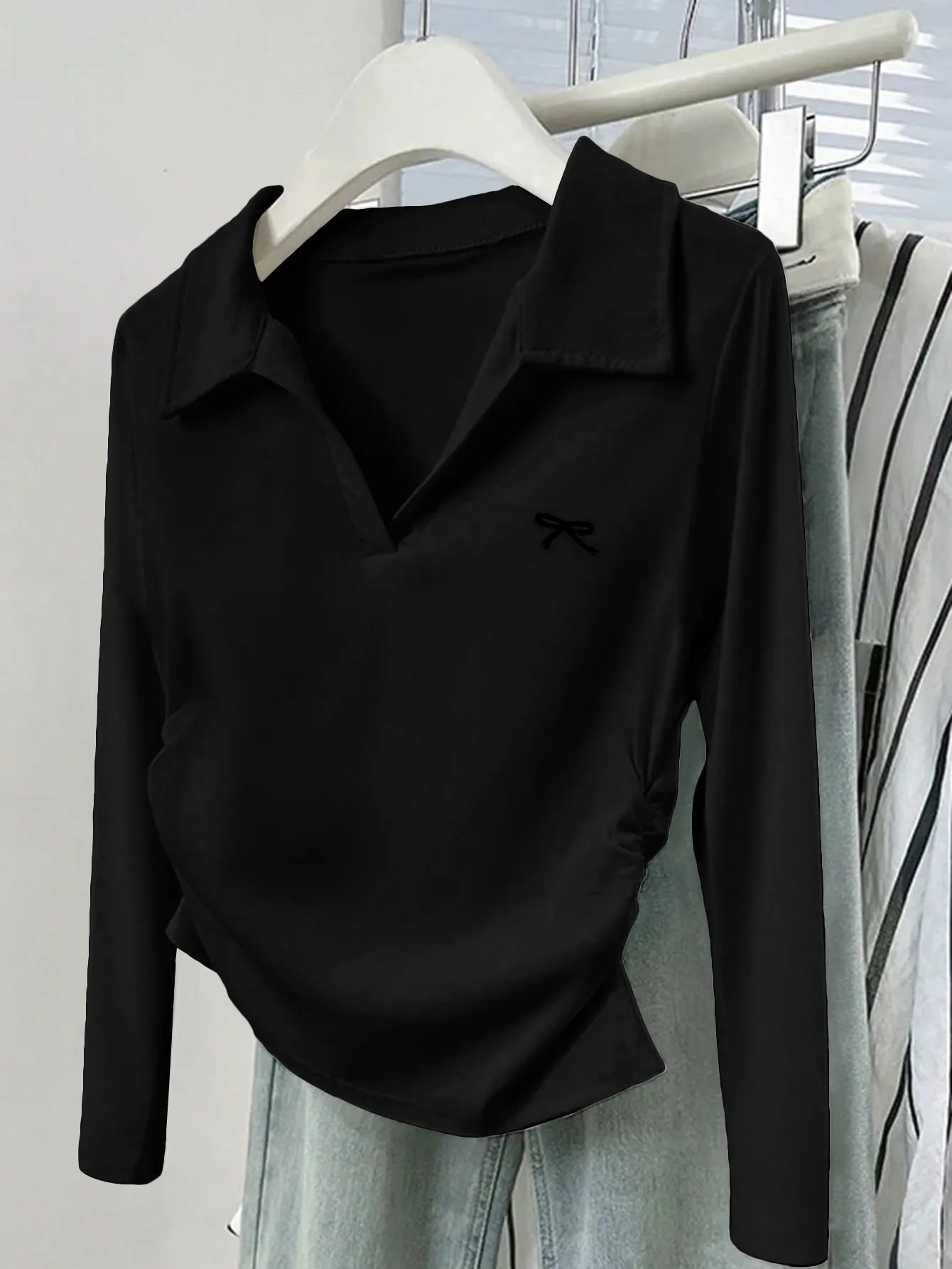Modern Johnny Collar Long Sleeve Shirt