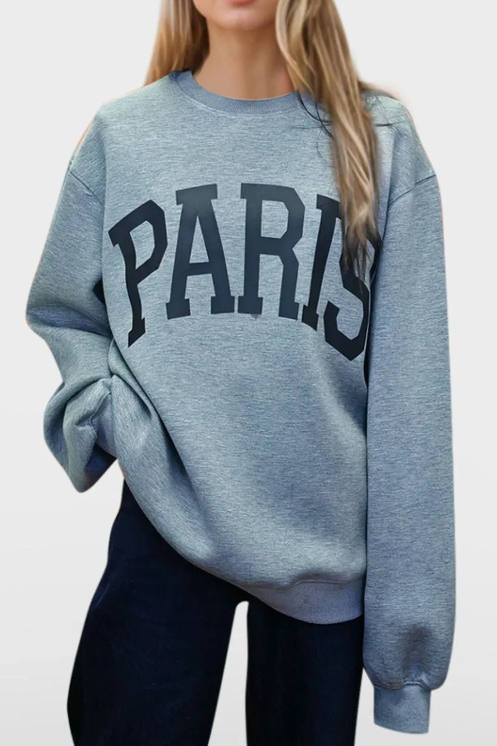 PARIS Long Sleeve Air Scuba Sweatshirt – Women’s Trendy Round Neck Pullover