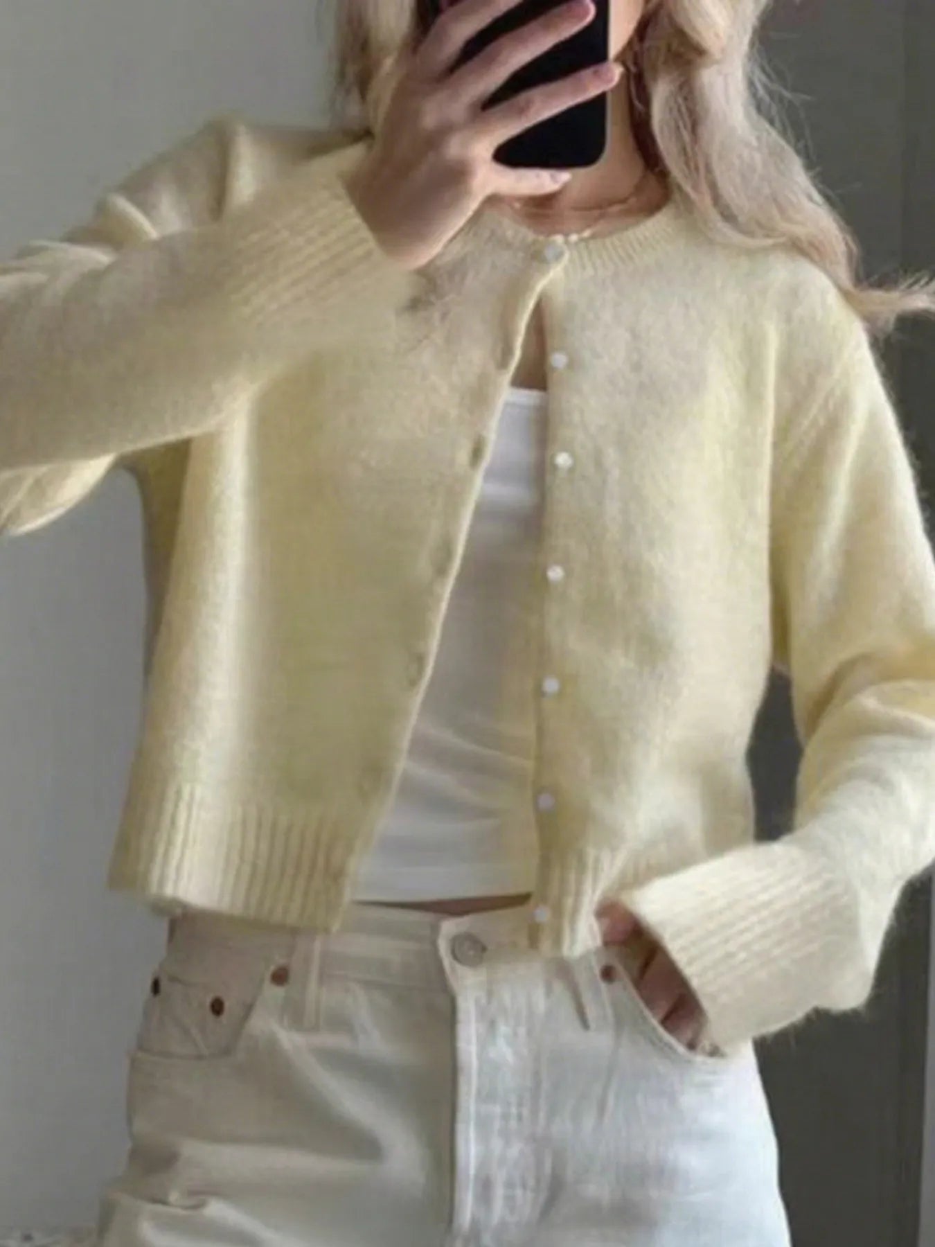 Button-Up Long Sleeve Cardigan – Classic & Cozy