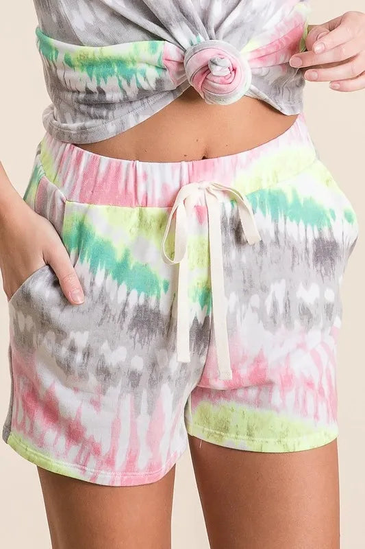 Color Splash Tie Dye Shorts
