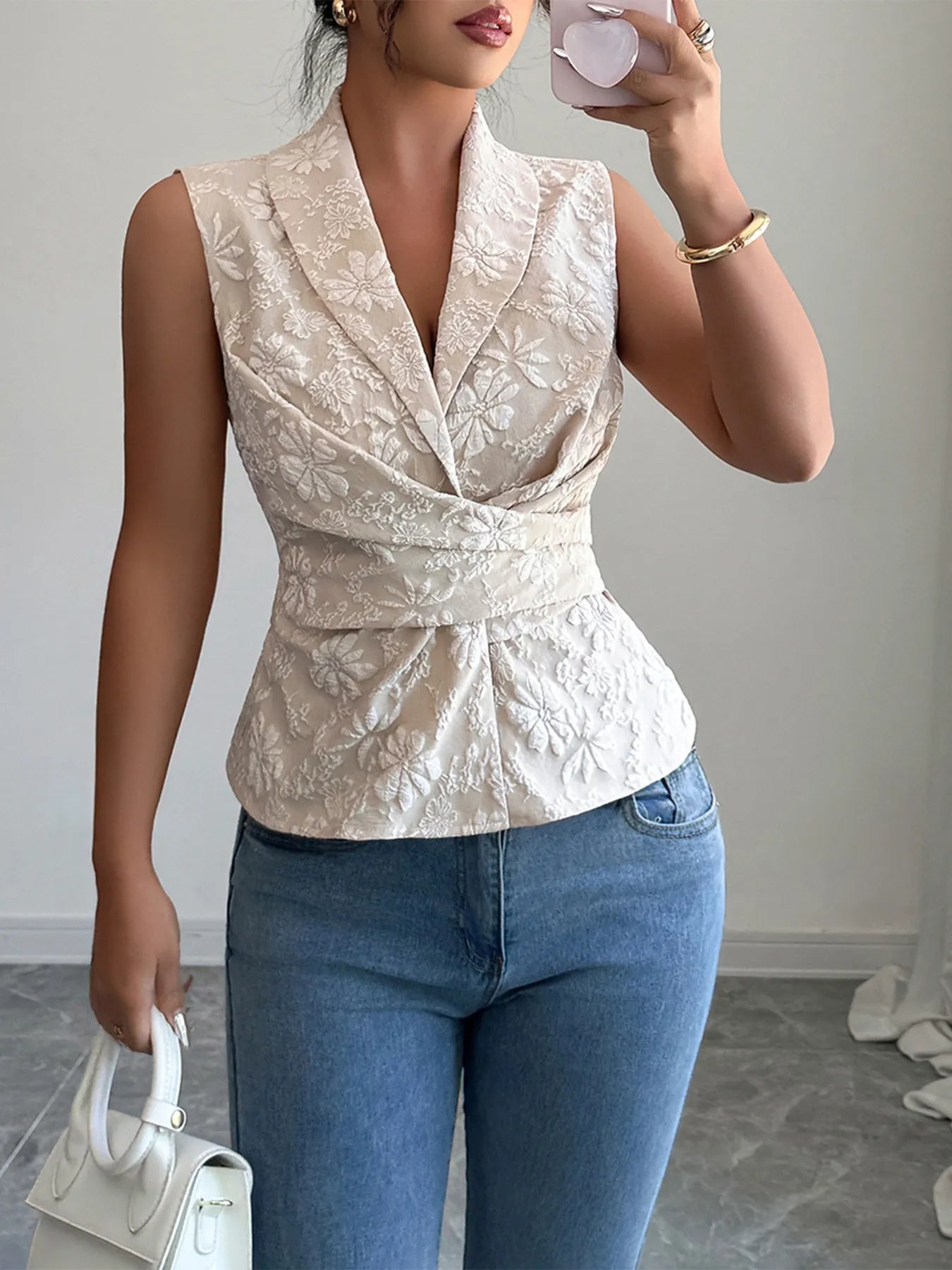 Tie Waist Wrap Tank Top