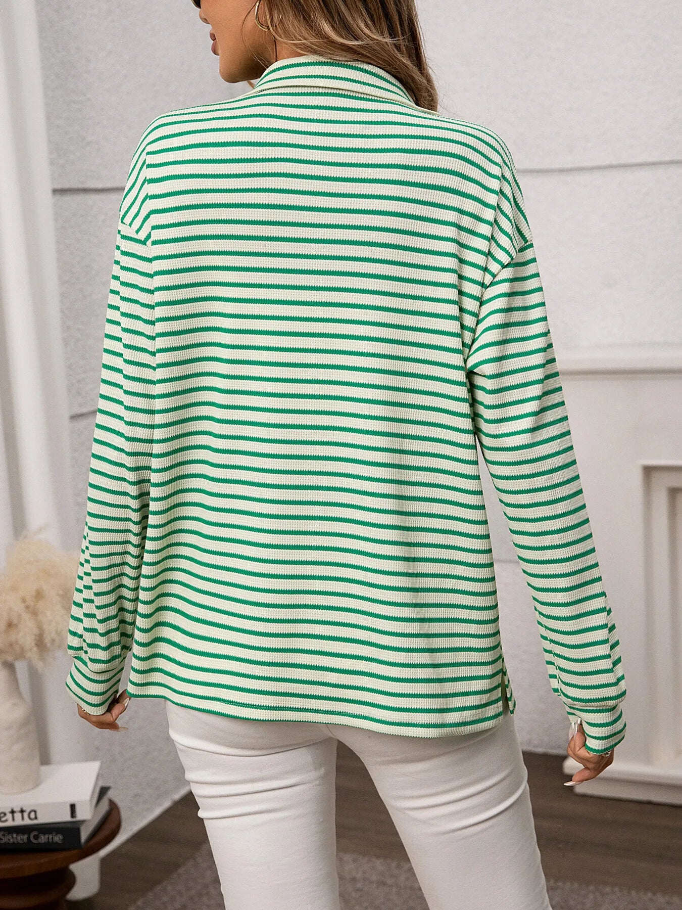 Chic Stripe Button-Up: Classic Style, All-Day Comfort