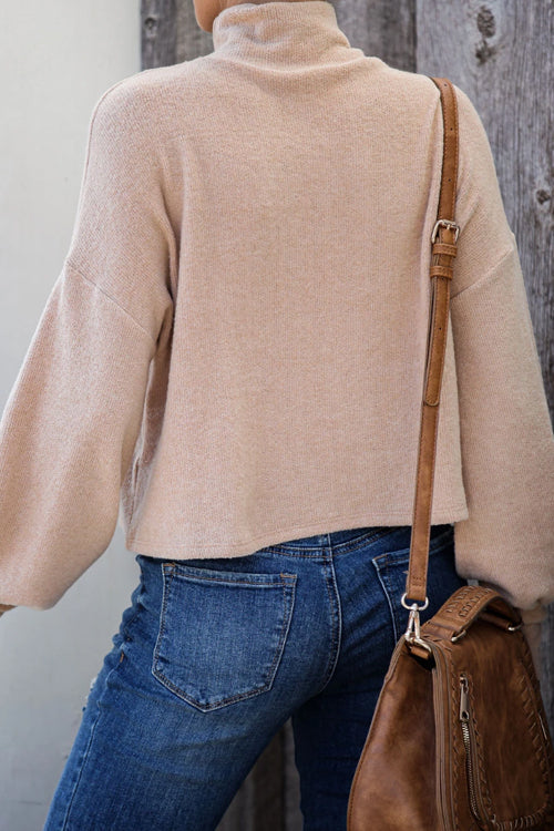 Suzanne Turtleneck Long Sleeve Knit Top