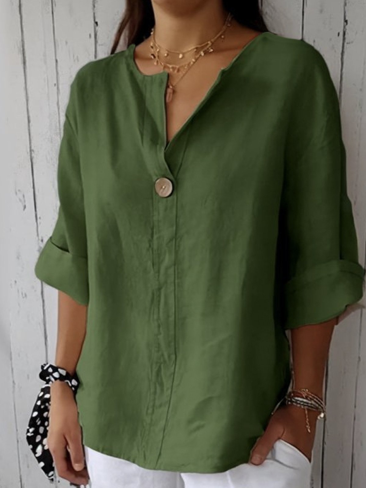 Jessa™ | Relaxed V-Neck Blouse