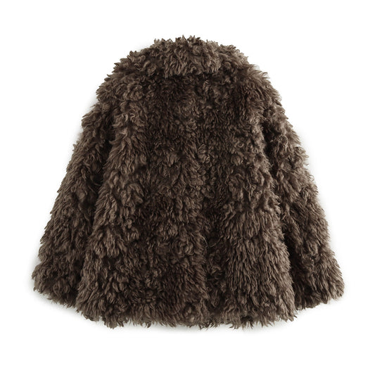 Faux Furry Fur Short Fur Coat Coat