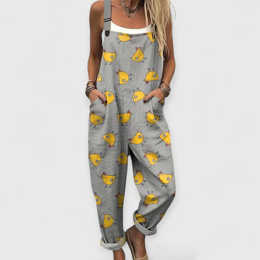 Aurore | Mischievous Chick Overalls Grey