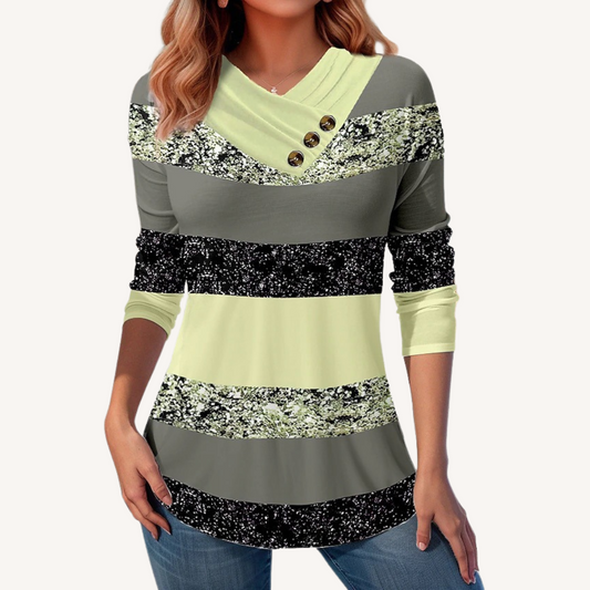 Laureen | Elegant Printed Shirt Yellow