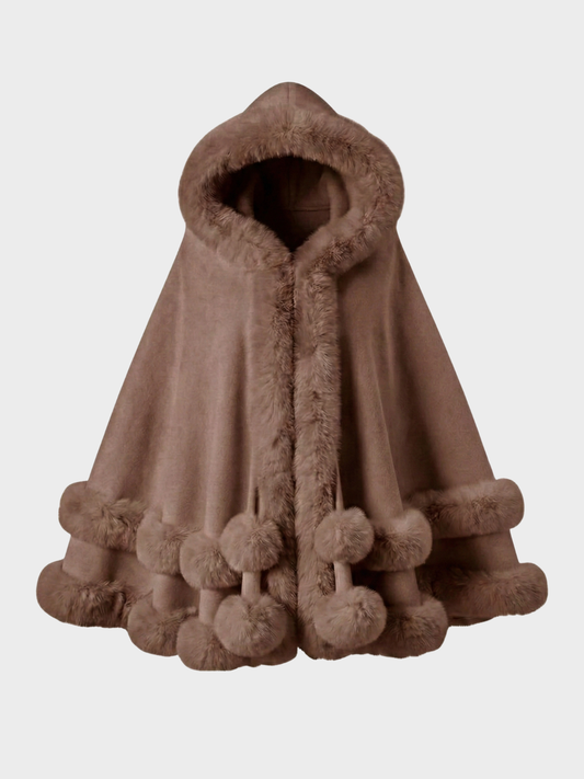 Norway | Faux Fur Trim Winter Cape