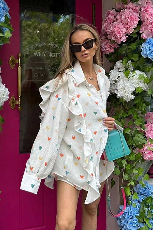 Perfectly Cherished Ruffled Suit