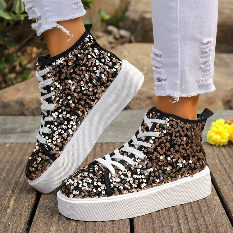 BlingStep Round Toe Sneakers