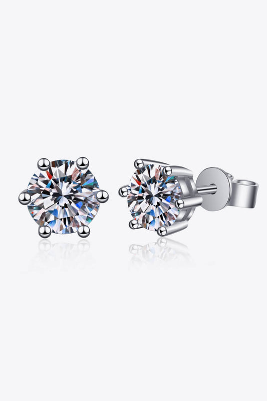 Sparkle Moissanite Stud Earrings
