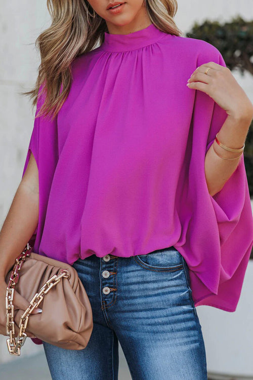 Impress Me Tie-Back Cape Top Rose Madder