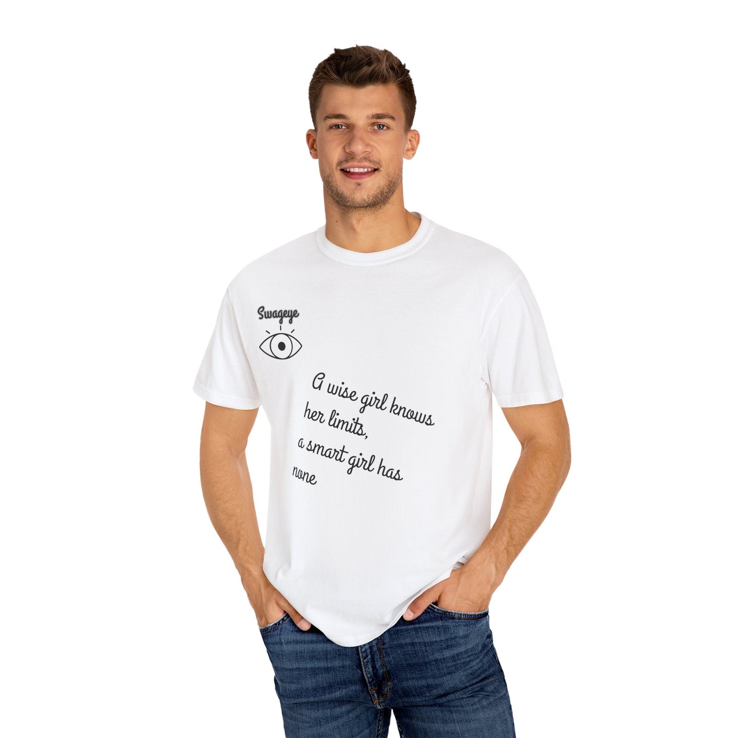 Swageye Vintage Wisdom Unisex T-shirt - 'A wise girl knows her limits, a smart girl has none'