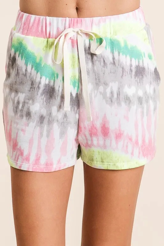 Color Splash Tie Dye Shorts