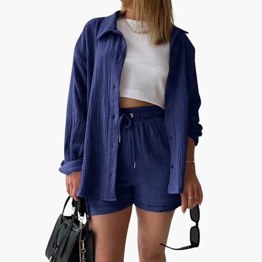 Emily | Comfortable Two-Piece Set Navy Blue
