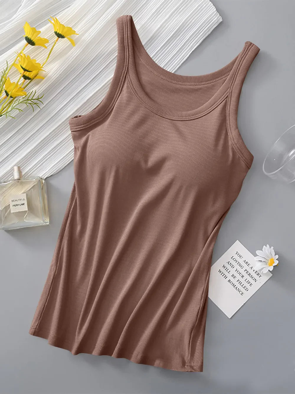 Bra Tank Top - Round Neck