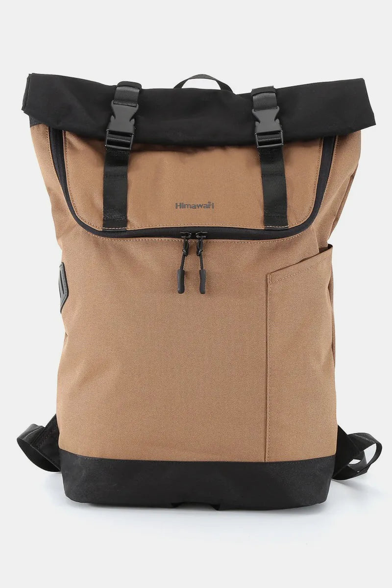 Waterproof Canvas Backpack – Contrast Design, Everyday Use