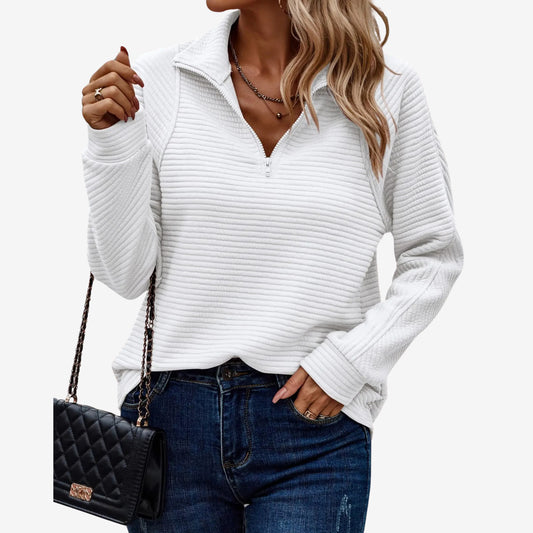 Holly | Elegant V-Neck Sweater White