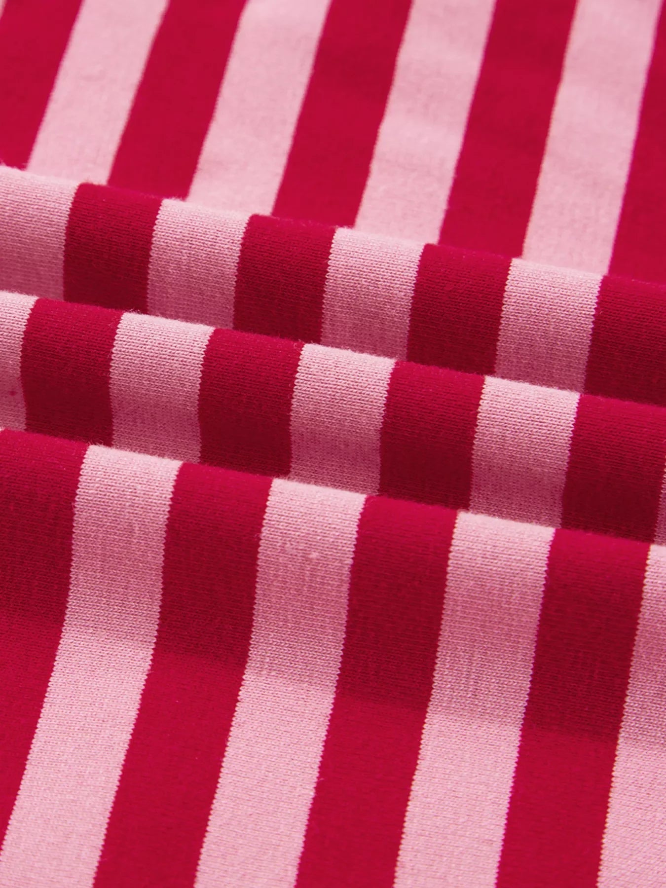 Red and Pink Striped V Neck Sweater