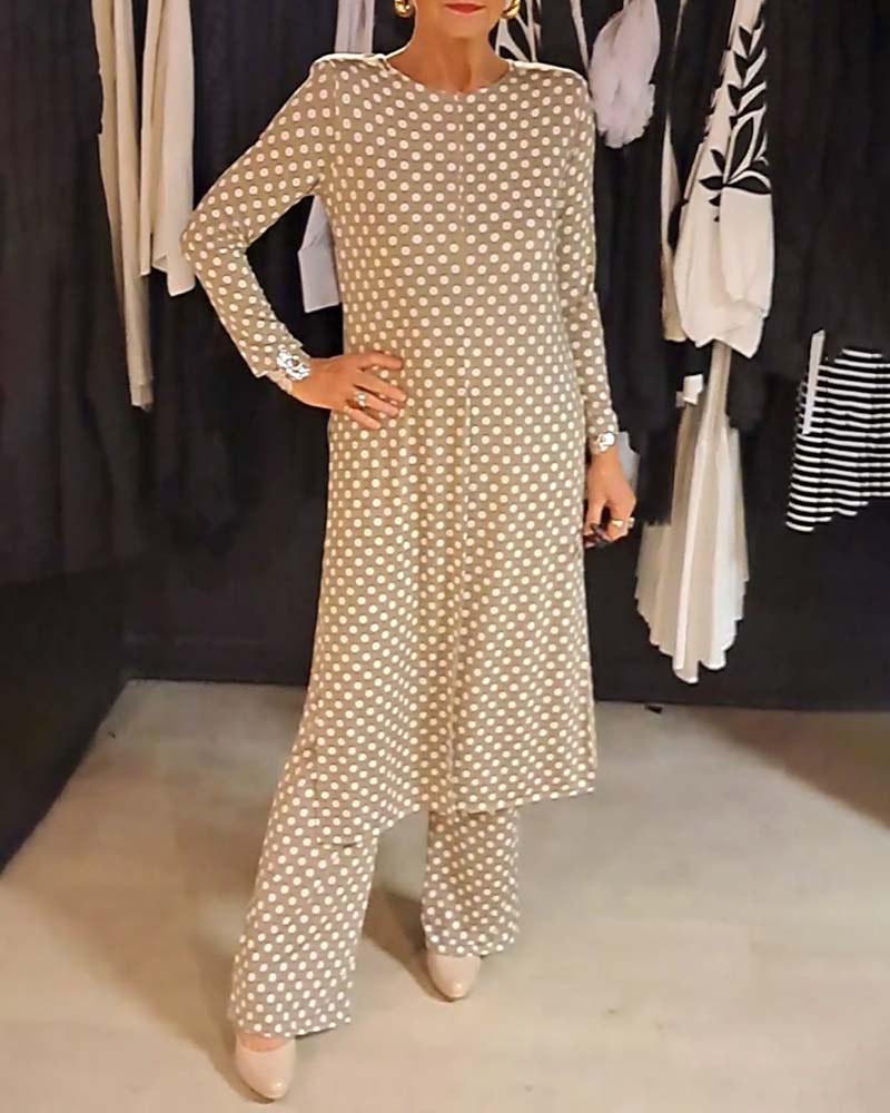 Polka™ | Dot Split Outfit Women’s Chic Set