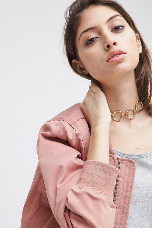 Metallic Ring Choker