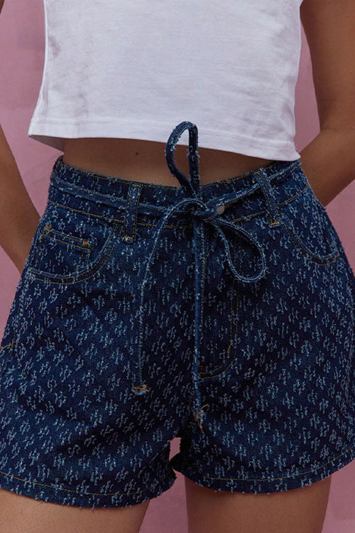 Easygoing Blue Wash Denim Shorts