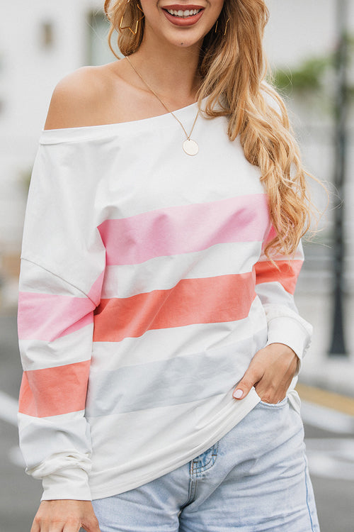 Easy Feeling Striped Oversize Top - 3 Colors Pink