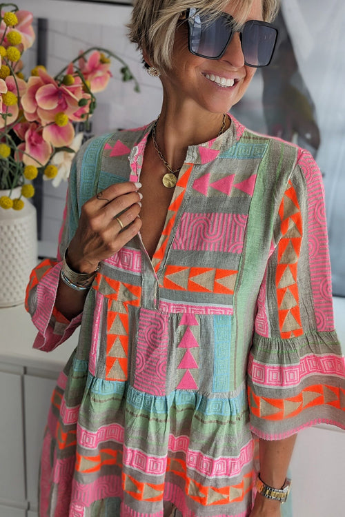 Perfected Sweetness Print Mini Dress