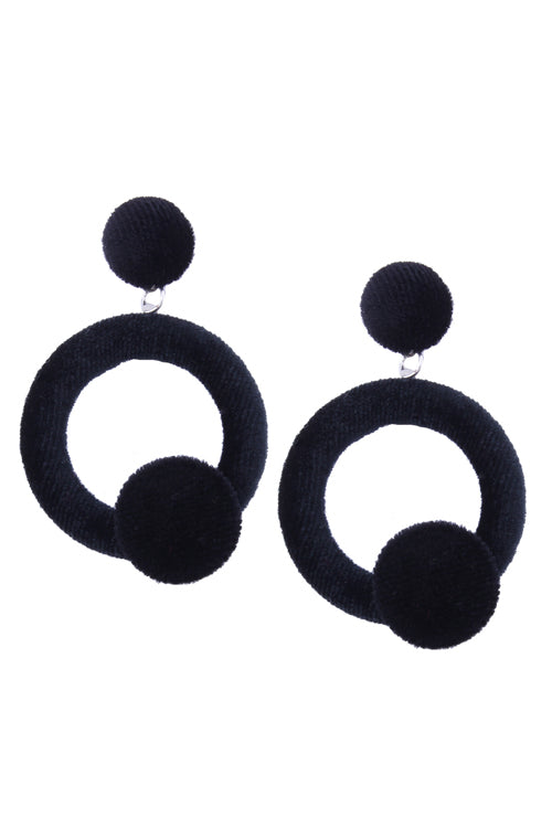 Flannel Ring Lovely Earrings Deep Blue