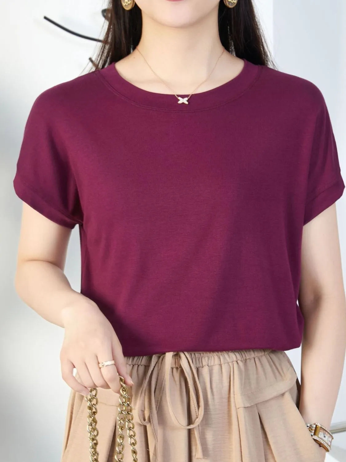 Round Neck Short Sleeve T-Shirt