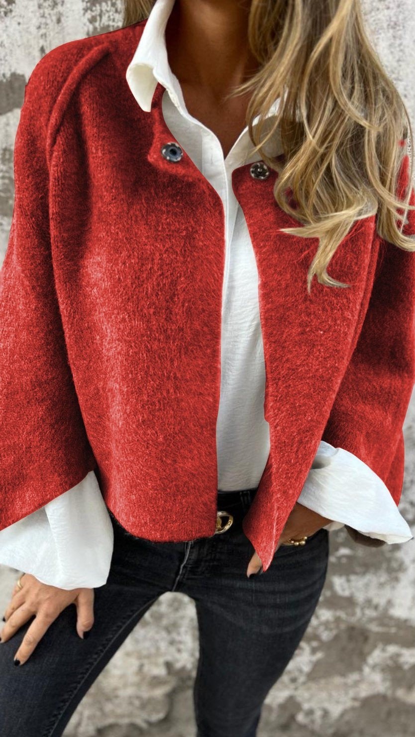 🍂Seasonal promotion super low price🍂Women's fashion monochrome short coat