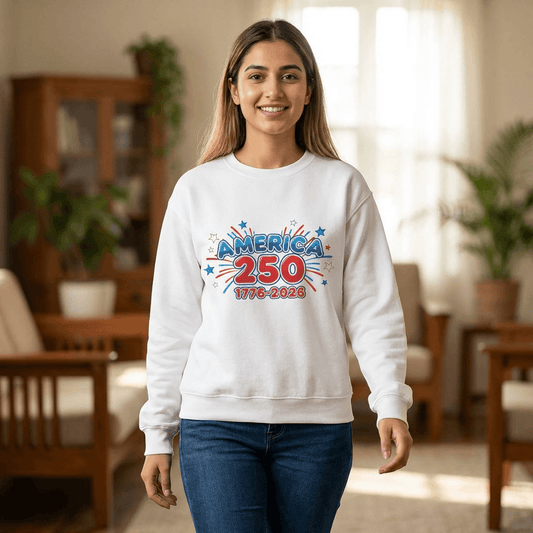 Red White and Blue Sweatshirt — America's 250th Celebration