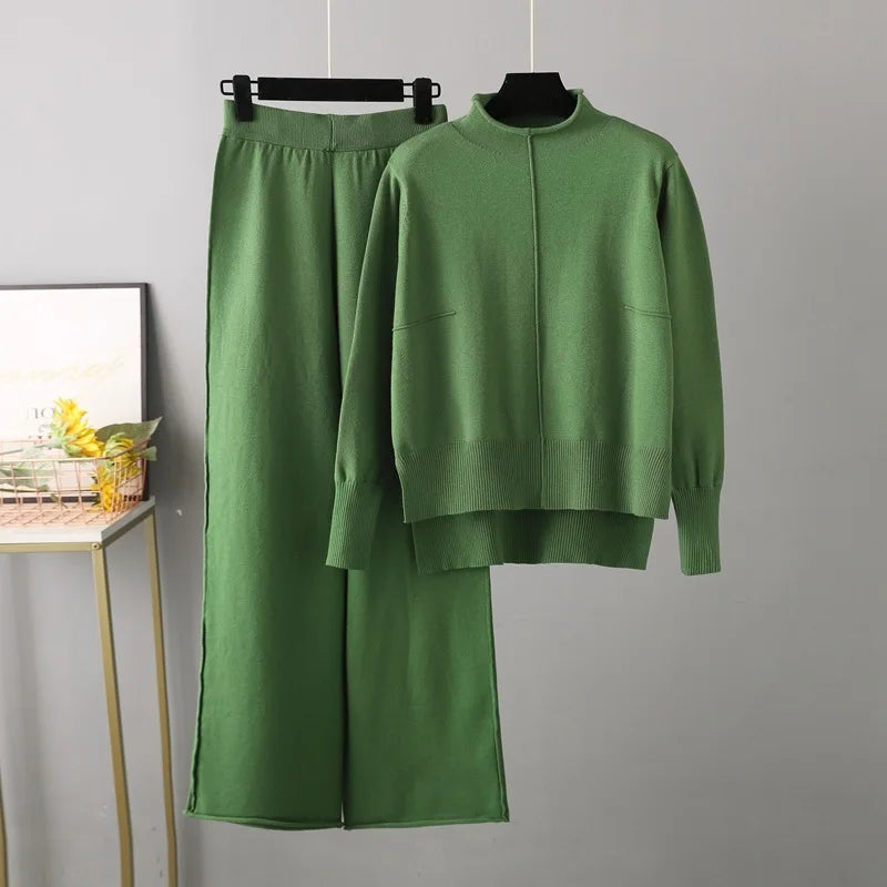 Caroline | Knitted Thick Warm Oversized Sweater Pants Set
