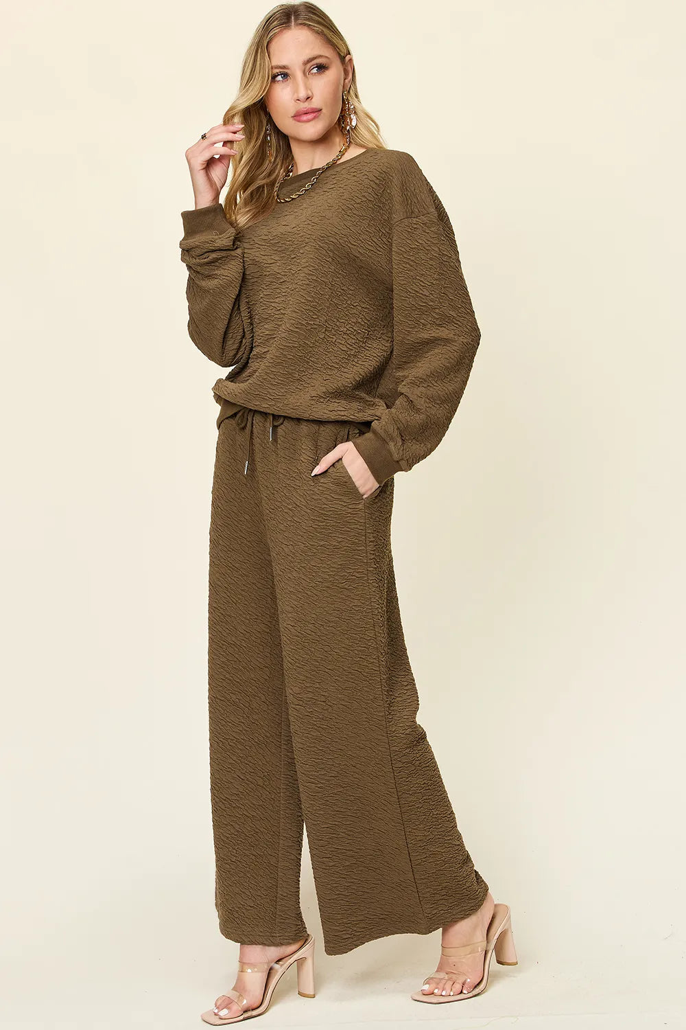 Glamourous and Comfy Top and Pants Set