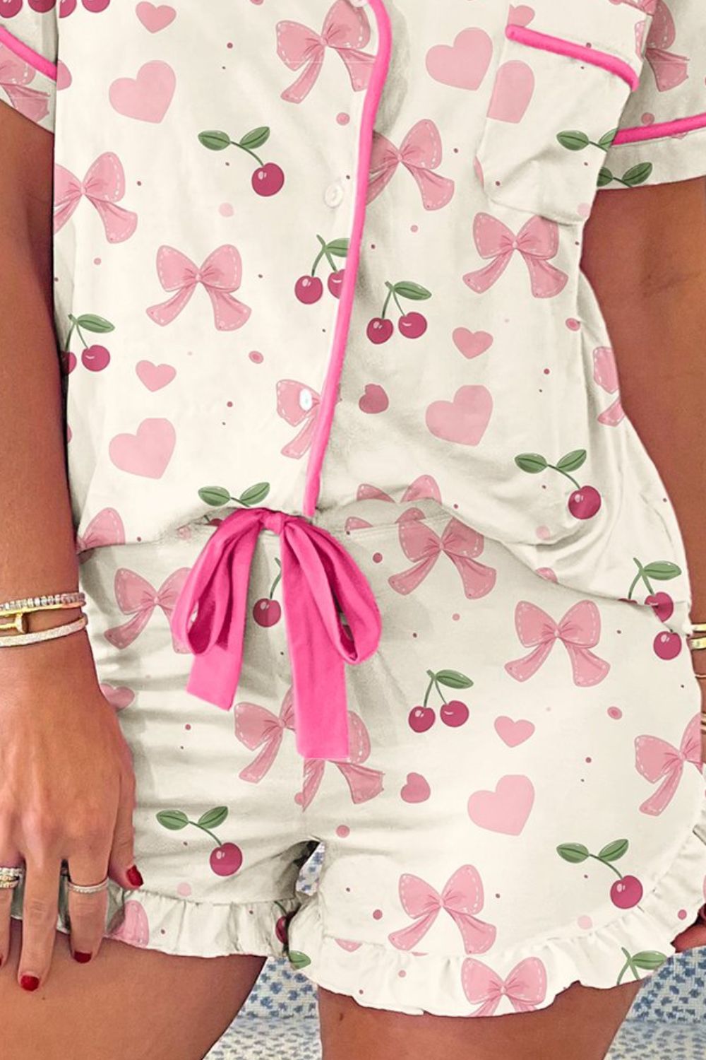 Printed Lounge Set - Button Up