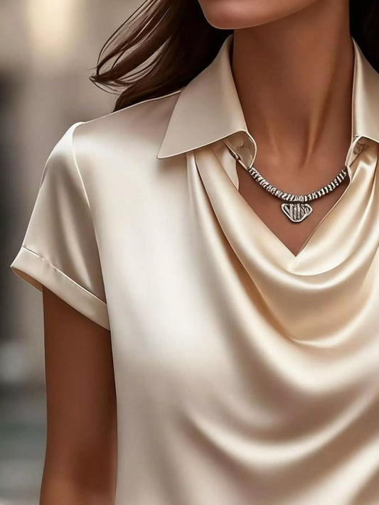 Plus Size Elegant Clothing - Shimmery Blouse Size Inclusive (S to 5XL)