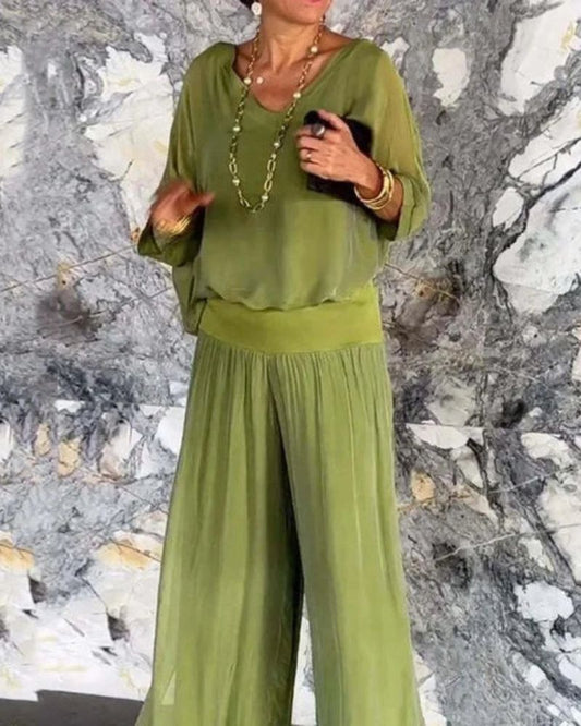 Jolia | Bohemian 2-Piece Set Light Green