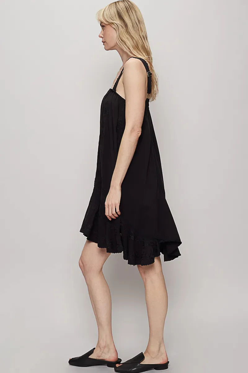 Blackout Ruffle Hem Dress