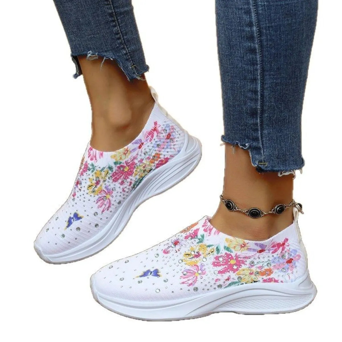 Glitz & Petals Floral Sneakers