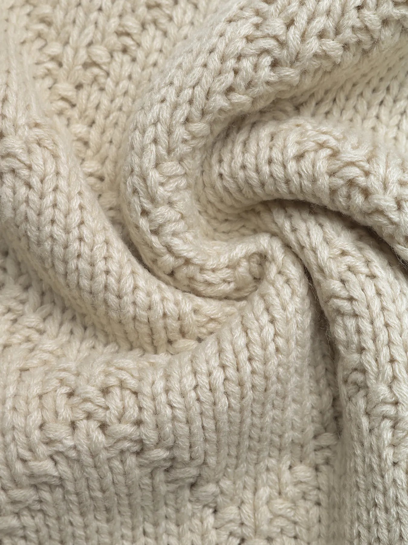 Fish Pattern Round Neck Sweater