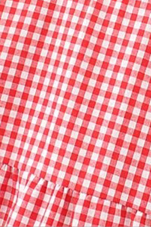 Tartan Layered Ruffle Sleeve Baby Dress - 3 Colors Red