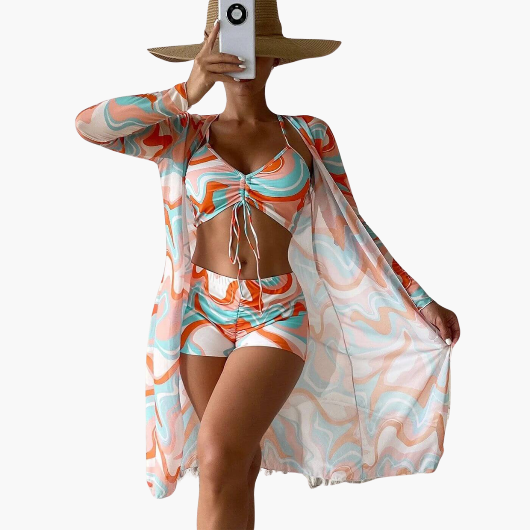 Olivia | 3-Piece Swimsuit Set with Cover-Up