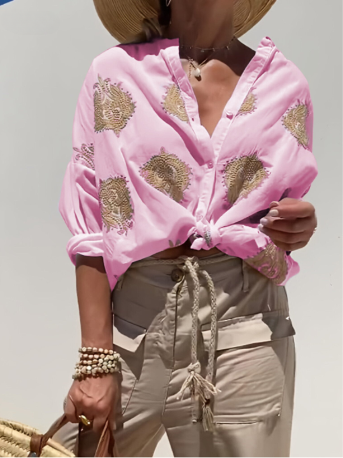 Simone™ | Schicke Bluse im Ibiza-Stil