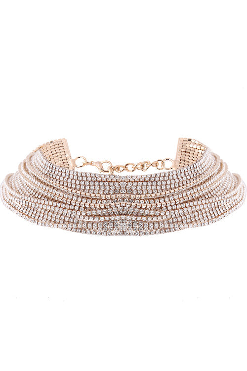 Layered Brilliant Choker Gold