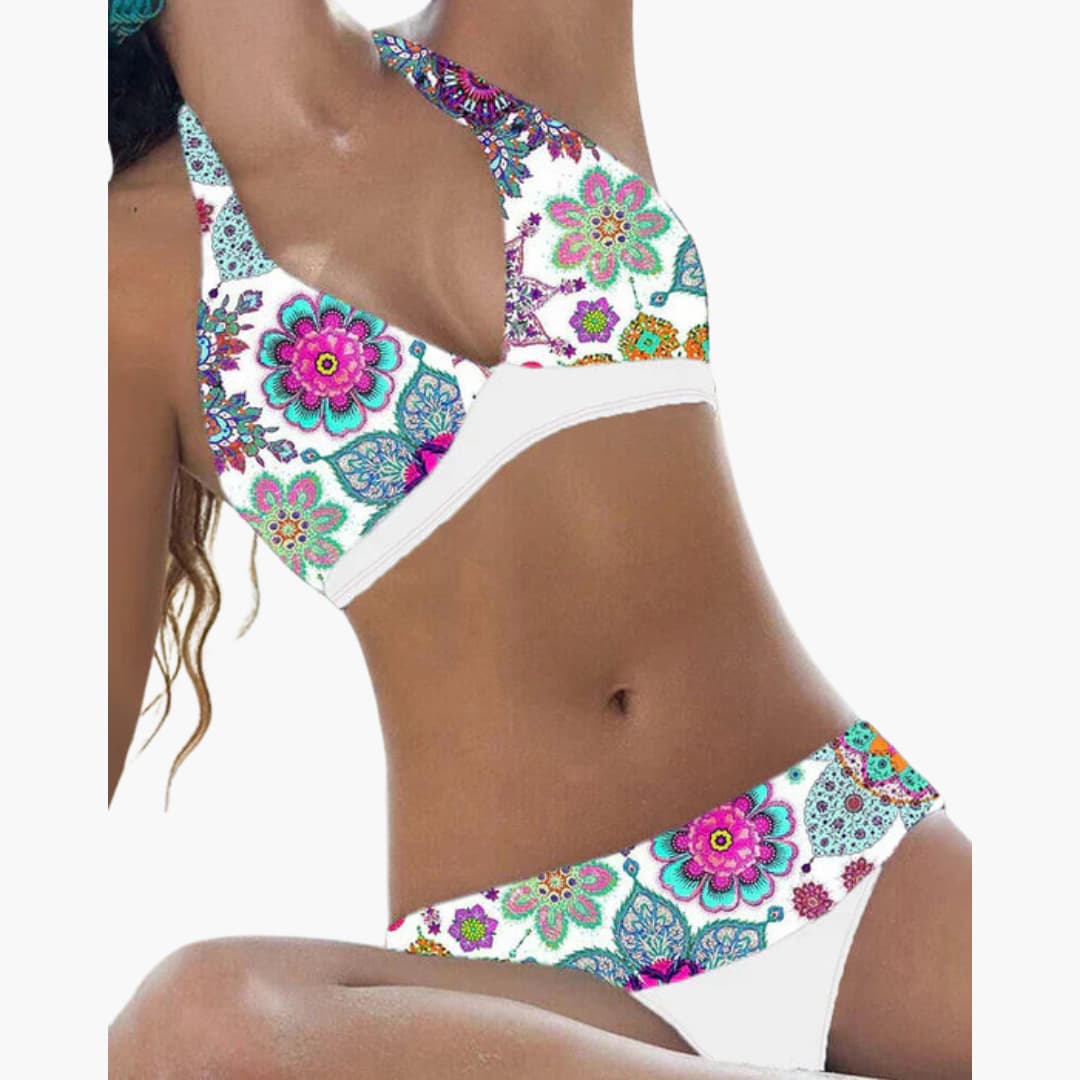 Backless Bikini - Women's Halter Neck Two-Piece Swimwear